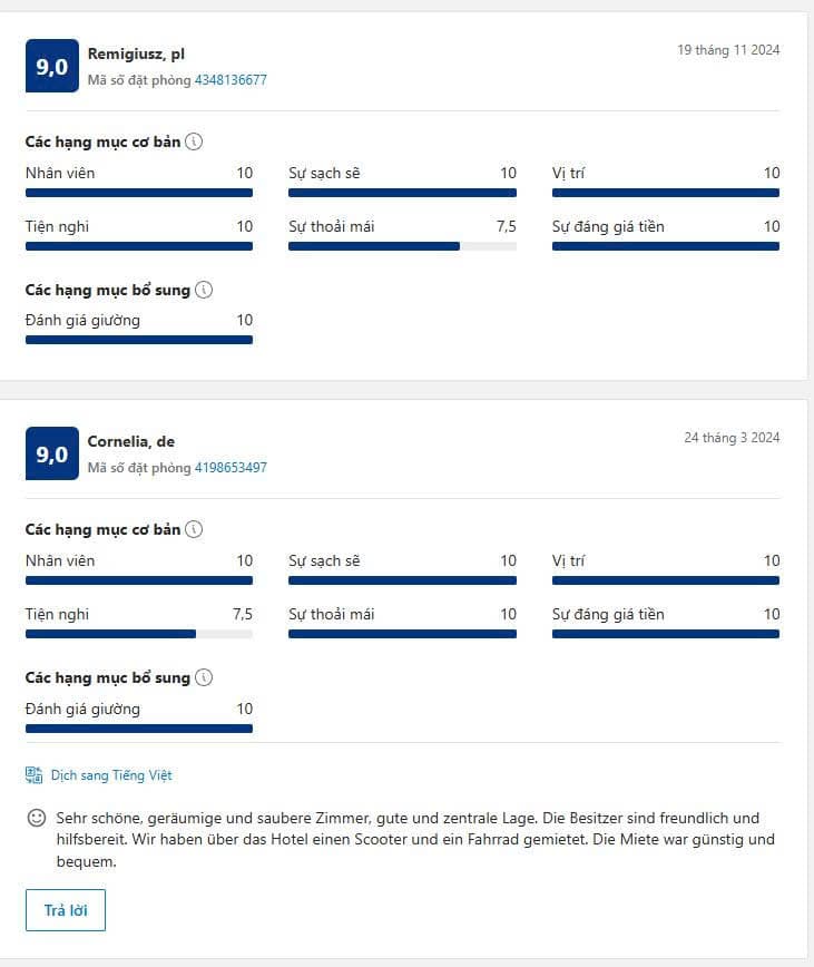 ảnh đánh giá thực tế của khách K2 Homestay